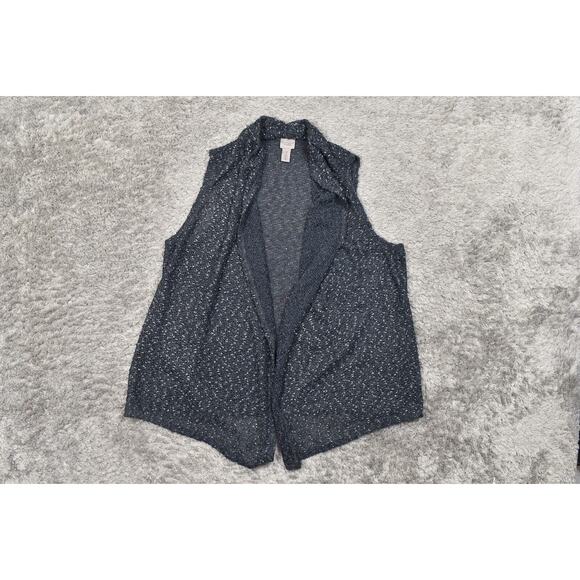 Chico's Easywear Size 3 Green Cardigan - Polyester, Knit Open Front - Picture 2 of 6